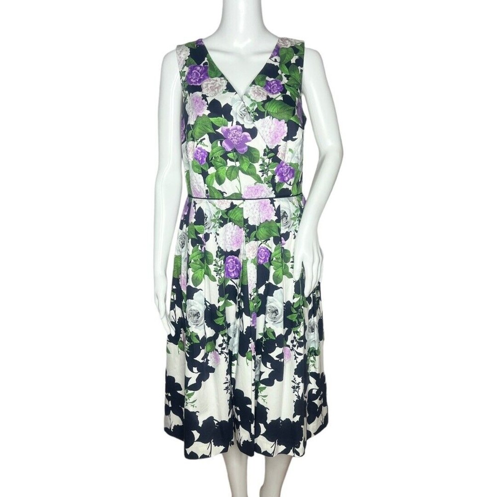 Talbots The Oprah Magazine Collection Full Of Posey’s Dress White Purple Size 4